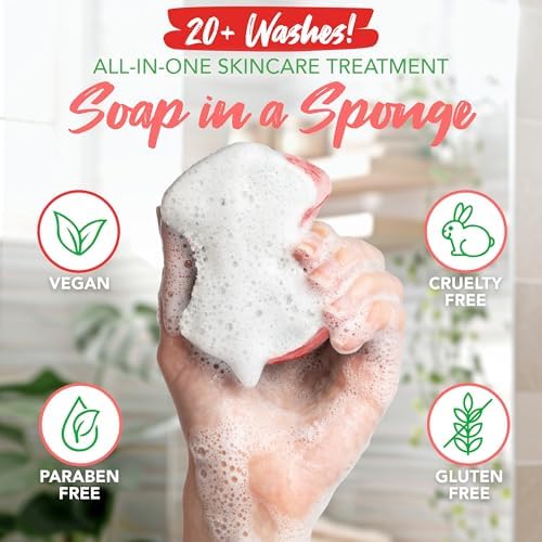 Spongeables Pedi Scrub Foot Exfoliating 20+ Wash Sponge, Watermelon - Image 3