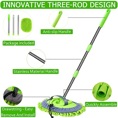 WillingHeart 47.5" Car Wash Brush Mop Cleaning Tool - Image 4