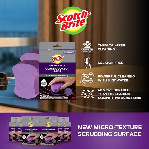 Scotch-Brite Glass Cooktop Pads, Scratch-Free & Non-Abrasive Scrubbers - Image 4