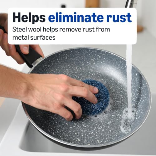 Amazon Basics Steel Wool Soap Pads, Cuts Grease and Removes Rust - Image 3