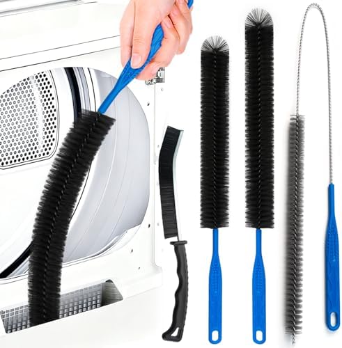 Dryer Vent Cleaner Kit, Drain Brush, Refrigerator Coil Cleaning Brush by UQGVML