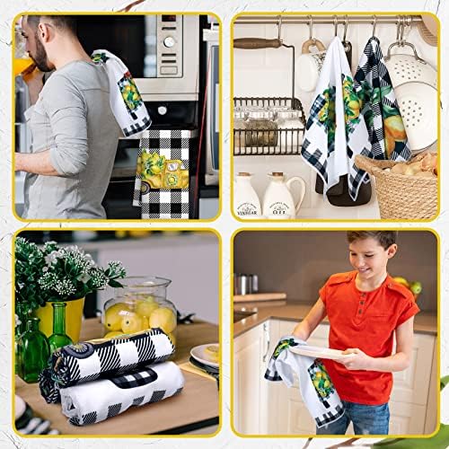 Redbaker 6 Pcs Lemon Kitchen Towels Lemonade Dish Towels - Image 5