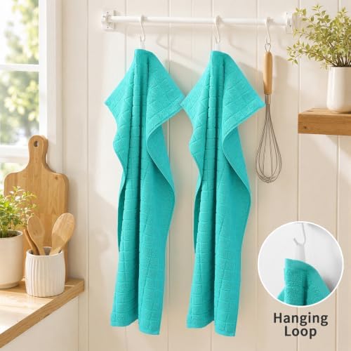 Kitinjoy Premium Cotton Check Kitchen Towels 6 Pack - Image 5