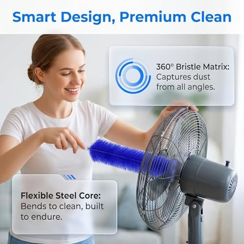 Fan Cleaner Brush with Bendable Microfiber Head, Washable & Reusable Dust - Image 5