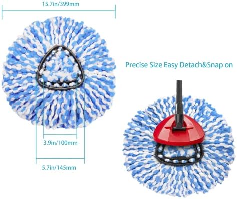 4 Pack Spin Mop Replacement Heads Compatible - Image 3