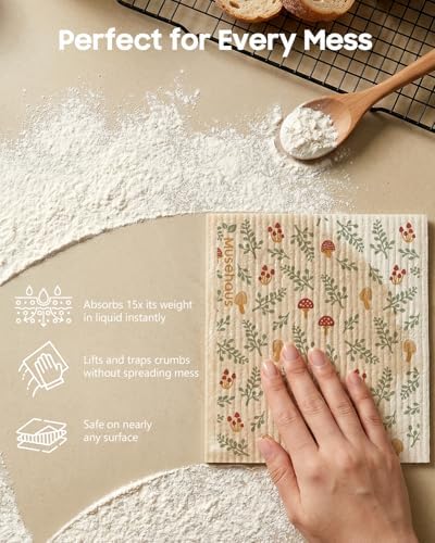 5 Pack Reusable Swedish Dishcloths - Image 3