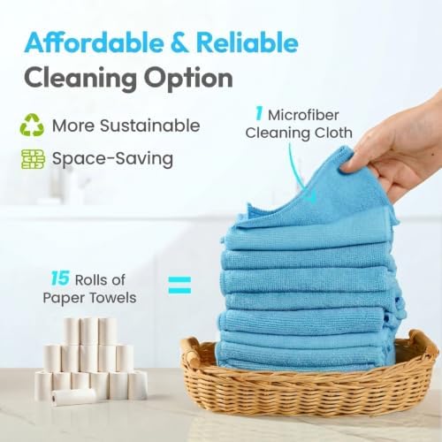 Microfiber Cleaning Cloth 12 Pack, 12 x 12 Inch - Image 3