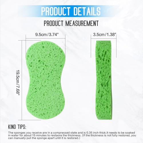 3PCS Car Wash Sponge, Heavy Duty Car Sponges - Image 2