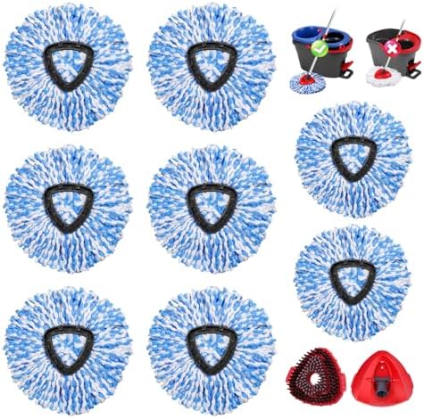 8 Pack Spin Mop Replacement Heads by WaIEJiemiHome