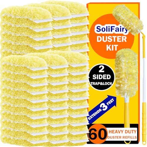 60 Heavy Duty Duster Refills for Swiffer Duster by SoliFairy
