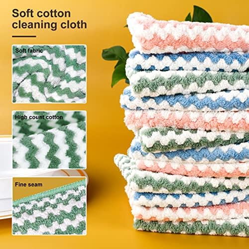 Microfiber Cleaning Cloths, 12 Pack, 10 x 10 in, Kitchen Towels - Image 4