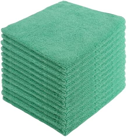 Microfiber Cleaning Cloths, 12 Pack, All-Purpose, Highly Absorbent, Washable by JDHomease