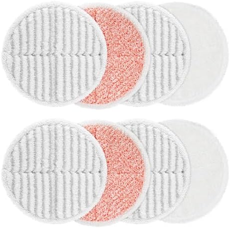 8 Pack Mop Pads Replacement for Bissell Spinwave 2124 Hard Floor Spin Mop by Zeekech