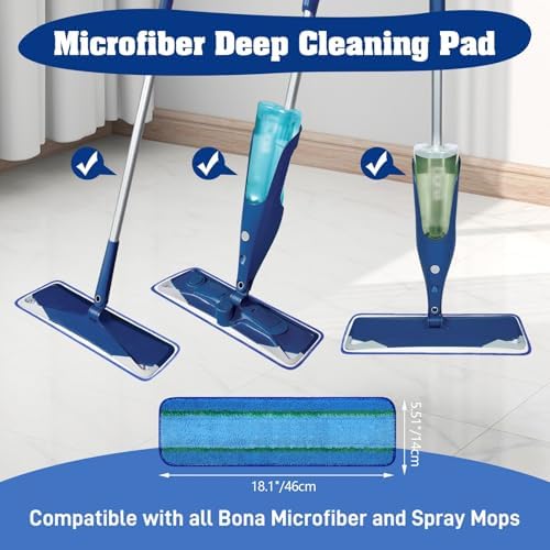 8 Pack 18Inch Deep Cleaning Replacement Pads Compatible - Image 2
