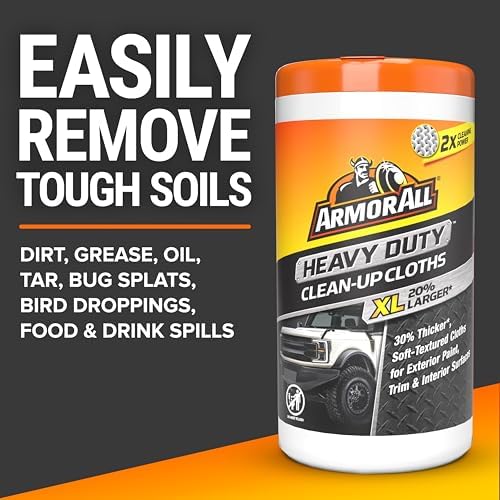 Armor All Heavy Duty Clean-Up Cloths, Extra Large Car Wipes - Image 6