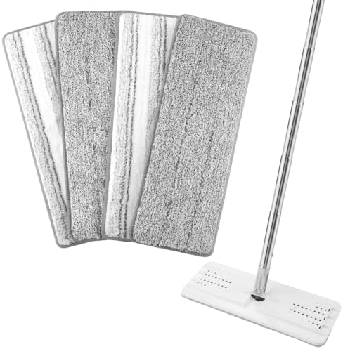 4 Pack 13"×4.9" Mop Replacement Pads Compatible by wlich