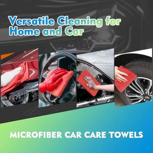 HOMEXCEL Red Microfiber Cleaning Cloth 12 Pack, 12.5 x 12.5 inch Microfiber - Image 6