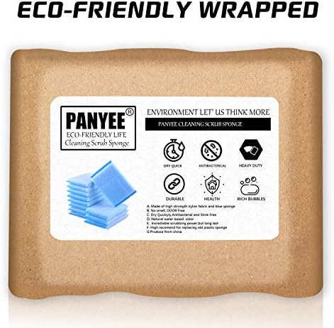 Nylon Cleaning Scrub Pad 12 Pack, Long-Lasting and Reusable Dishwashing Sponge - Image 7