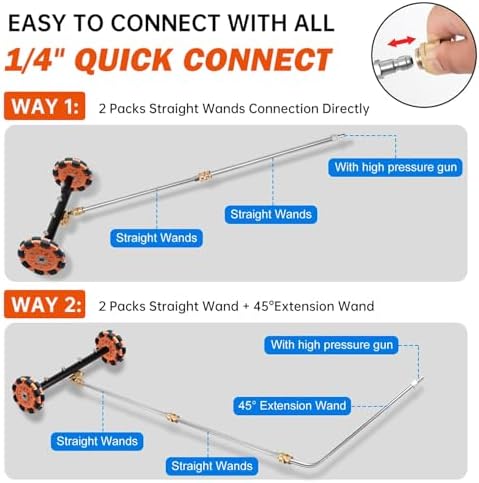 2-in-1 Can Move Horizontally Pressure Washer Undercarriage Cleaner Water - Image 3