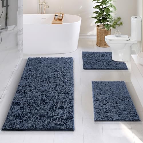 Hearth & Harbor Bathroom Rugs, Chenille Bath Mat - Image 2