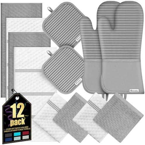 Oven Mitts Kitchen Towels and Dishcloths by KacNacPro