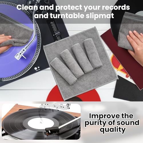 Honeydak 8 Pack Microfiber Vinyl Record Cleaning Cloths, 12 x 12Inch - Image 6