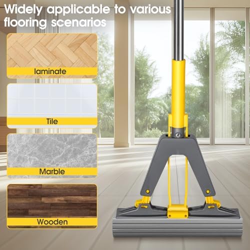 Masthome Sponge Mops for Floor Cleaning, Suitable for Tile Marble Laminate - Image 5