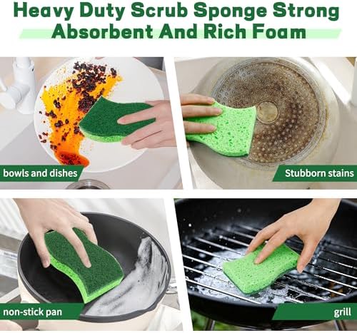 12 Count Heavy Duty Scrub Dish Sponges - Image 6