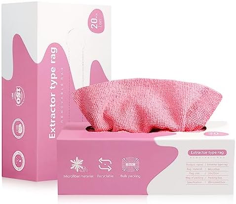 Luiruey Microfiber Cleaning Cloth Rags in A Box -7.9" x 7.9" Reusable by Luiruey