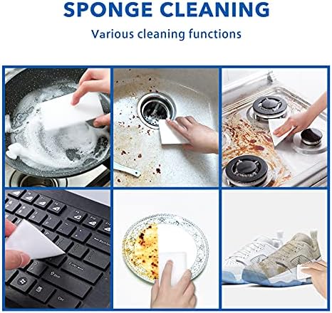 100pack Magic Sponge Eraser Sheets | Thin Nano Pads | All-Purpose - Image 6