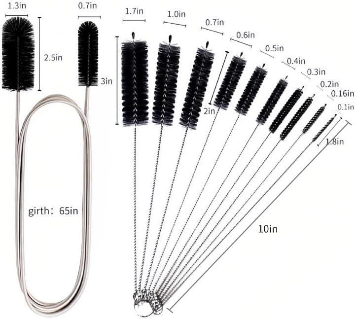 Flexible Drain Brush Straw Cleaner Set, Nylon Cleaner Double Ended Elastic Hose - Image 7