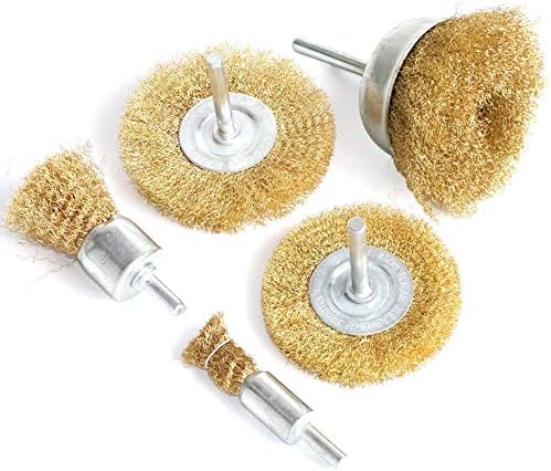 FPPO 5pcs Brass Wire Wheel Brush Kit by FPPO