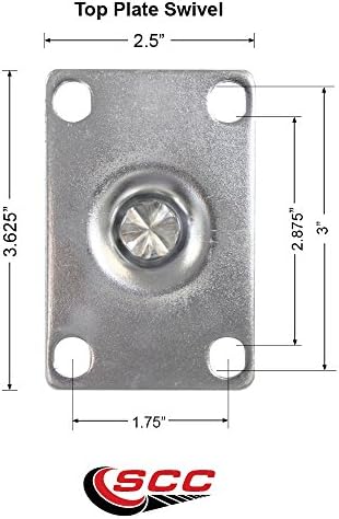 Rubbermaid Cube Quiet Replacement Swivel Caster Set - Image 3