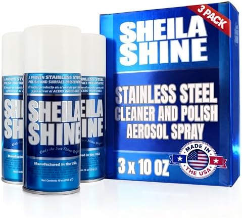 Sheila Shine Stainless Steel Cleaner & Polish Spray, 3 x 10 Oz Pack by SheilaShine