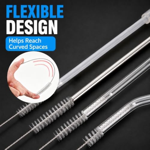10 Different Diameters, 8 Inch Long Straw Cleaner Brush Set - Image 3