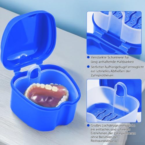 Denture Cups for Soaking Dentures, Partial Denture Holder Case Retainer - Image 7
