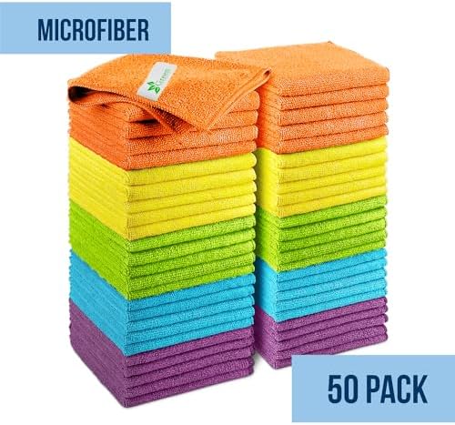 GREEN LIFESTYLE Microfiber Cleaning Cloth 11.5" x 11.5" 50 Pack - Image 7