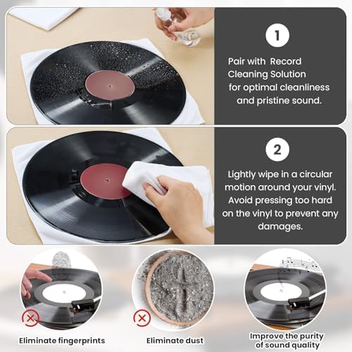 Honeydak 8 Pack Microfiber Vinyl Record Cleaning Cloths, 12 x 12Inch - Image 4
