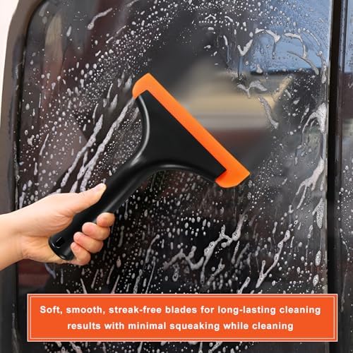 Small Silicone Window Squeegee, 5.9" Window Cleaning Tool Water Wiper - Image 4