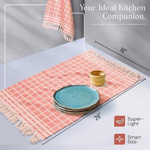 Matrix Dobby Kitchen Towels 12 Pack 100% Cotton, 16x26 Inches, Decorative Tea - Image 4