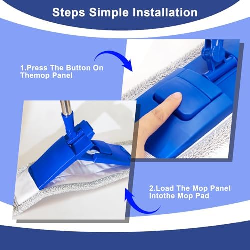 17" Microfiber Mop for Hardwood Floor Cleaning, Mops - Image 3