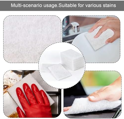 24 PCS White Scour Pads Non Scratch Non Woven Multipurpose Abrasive Scrubber - Image 7