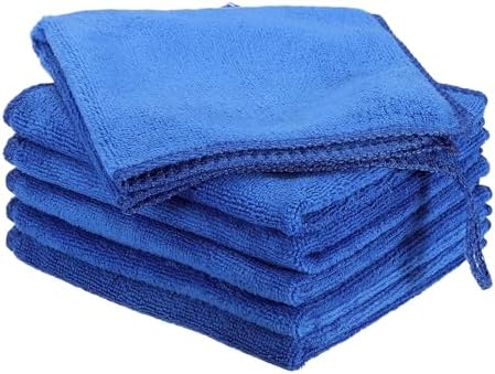 HARFINGTON 6 Pack Microfiber Cleaning Cloth, Sapphire Blue by HARFINGTON