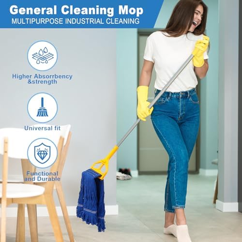 3 Pack 3 Pack Heavy Mop Replace Head，Commerical Replacement Mop Heads Suitable - Image 3