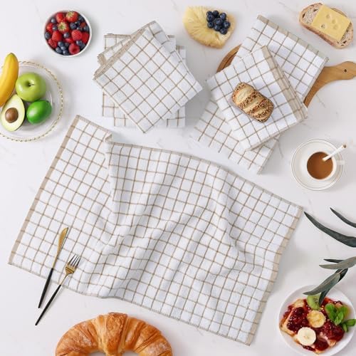 Homaxy Premium Kitchen Towels, Check Design - Image 2