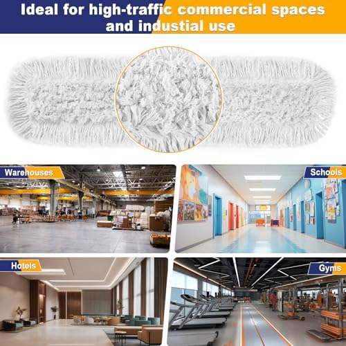 41" Commercial Dust Mop Replacement Pads Refills - Image 3