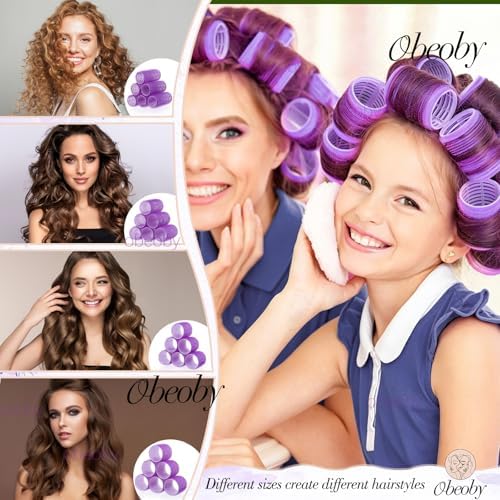 obeoby 4 Sizes Hair Rollers Curlers Set - Image 3