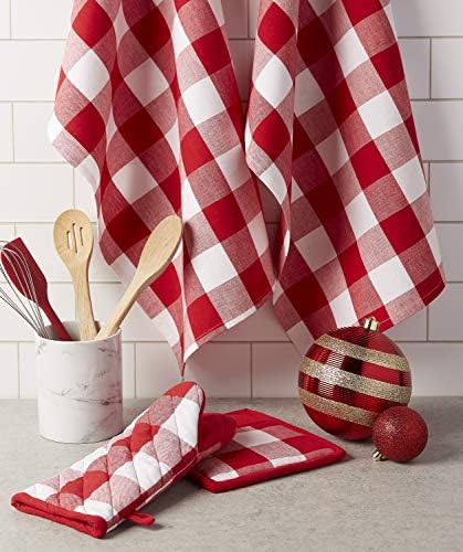 DII Buffalo Check Kitchen Collection, Classic Farmhouse Dishtowel Set, 3 Piece - Image 6