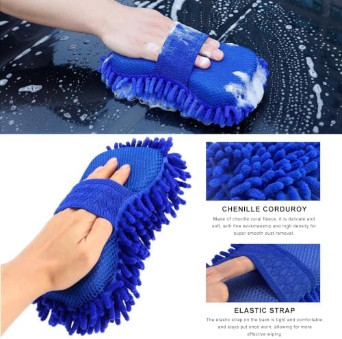 2 PCS Microfiber Car Wash Sponge, Scratch-Free Vehicle Washing Mitt - Image 3