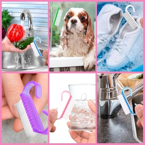 25 Pcs Handle Grip Nail Brush, Fingernail Scrub Cleaning Brushes - Image 5